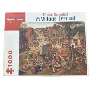 Rare 1000 Pc Pomegranate Artpiece Jigsaw Puzzle (a village festival) Medieval P6